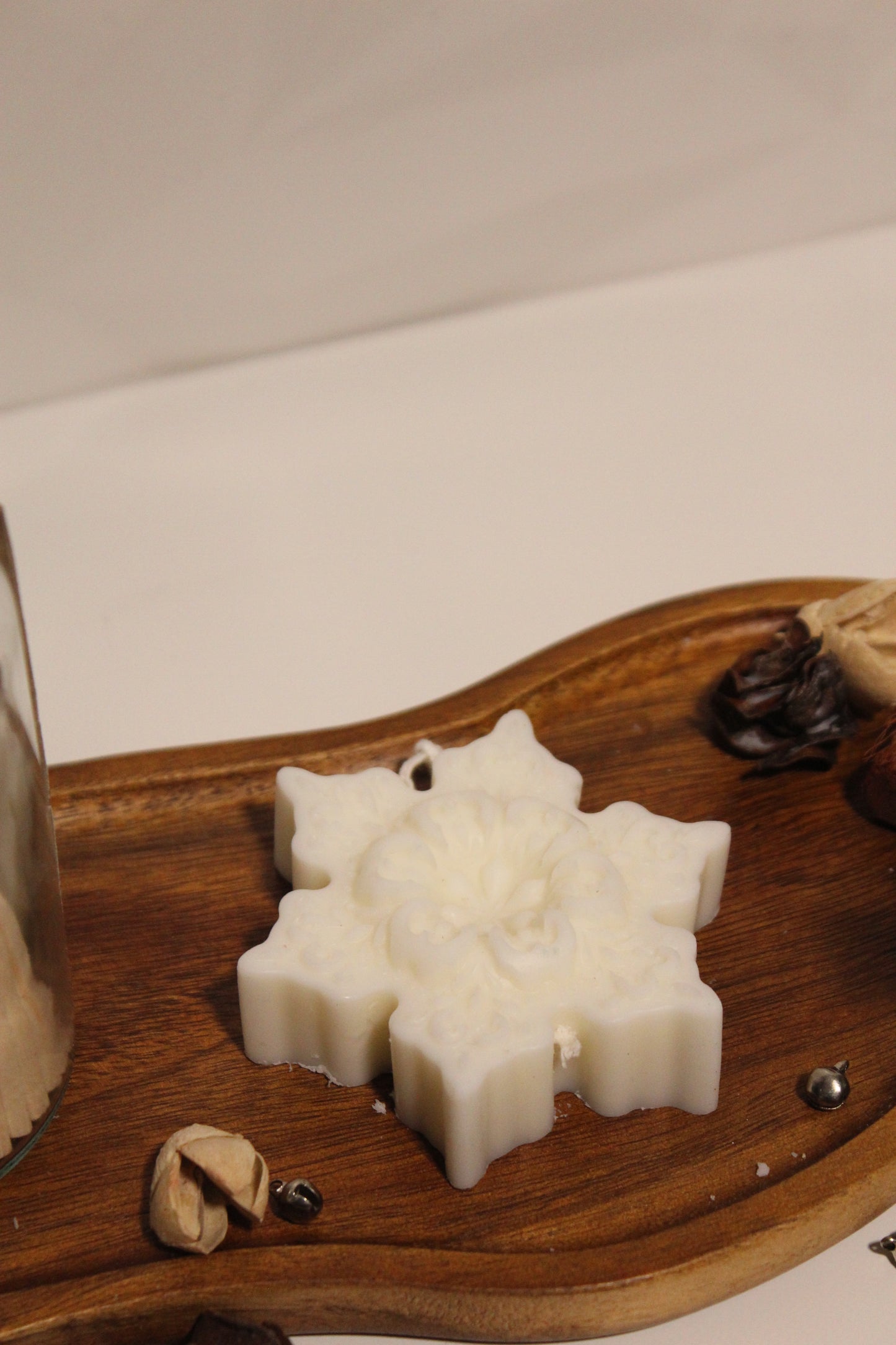 VELA DECORATIVA FLOCO DE NEVE