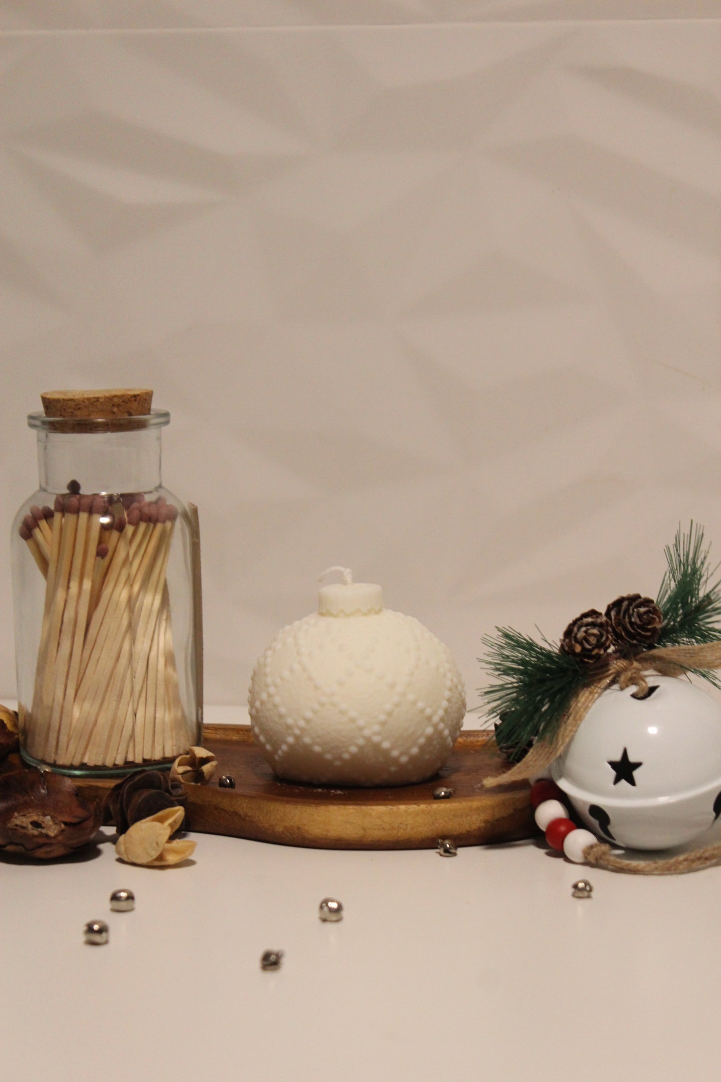 VELA DECORATIVA BOLA DE NATAL