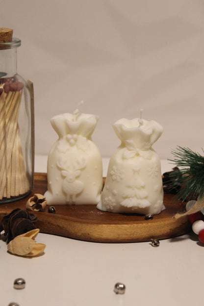 VELA DECORATIVA SACO DE PRESENTES